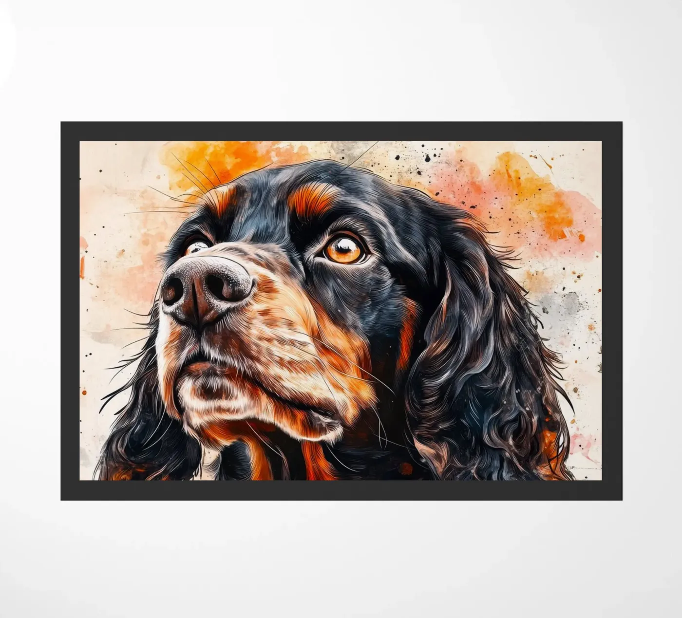Dog cocker spaniel doormat by Justyna Jaszke JBJart