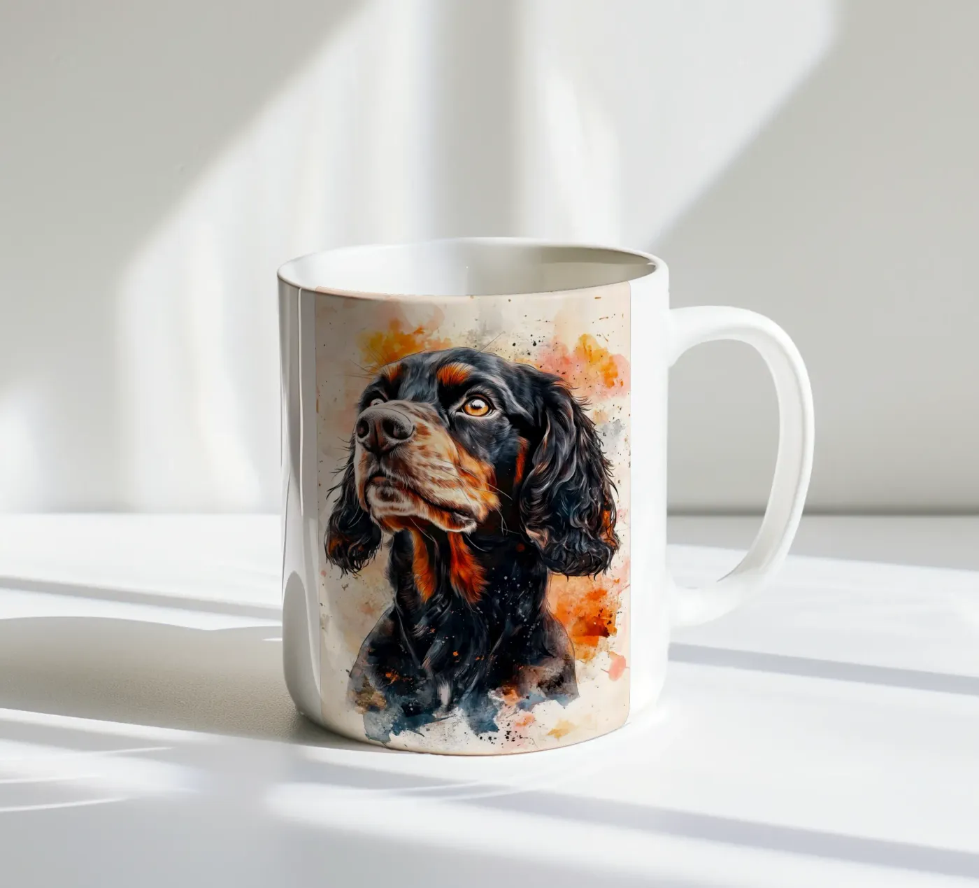 Dog cocker spaniel ceramic mug by Justyna Jaszke JBJart