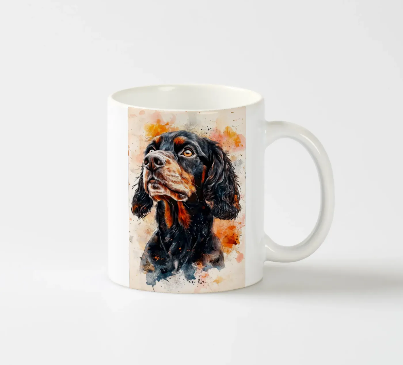 Dog cocker spaniel ceramic mug by Justyna Jaszke JBJart