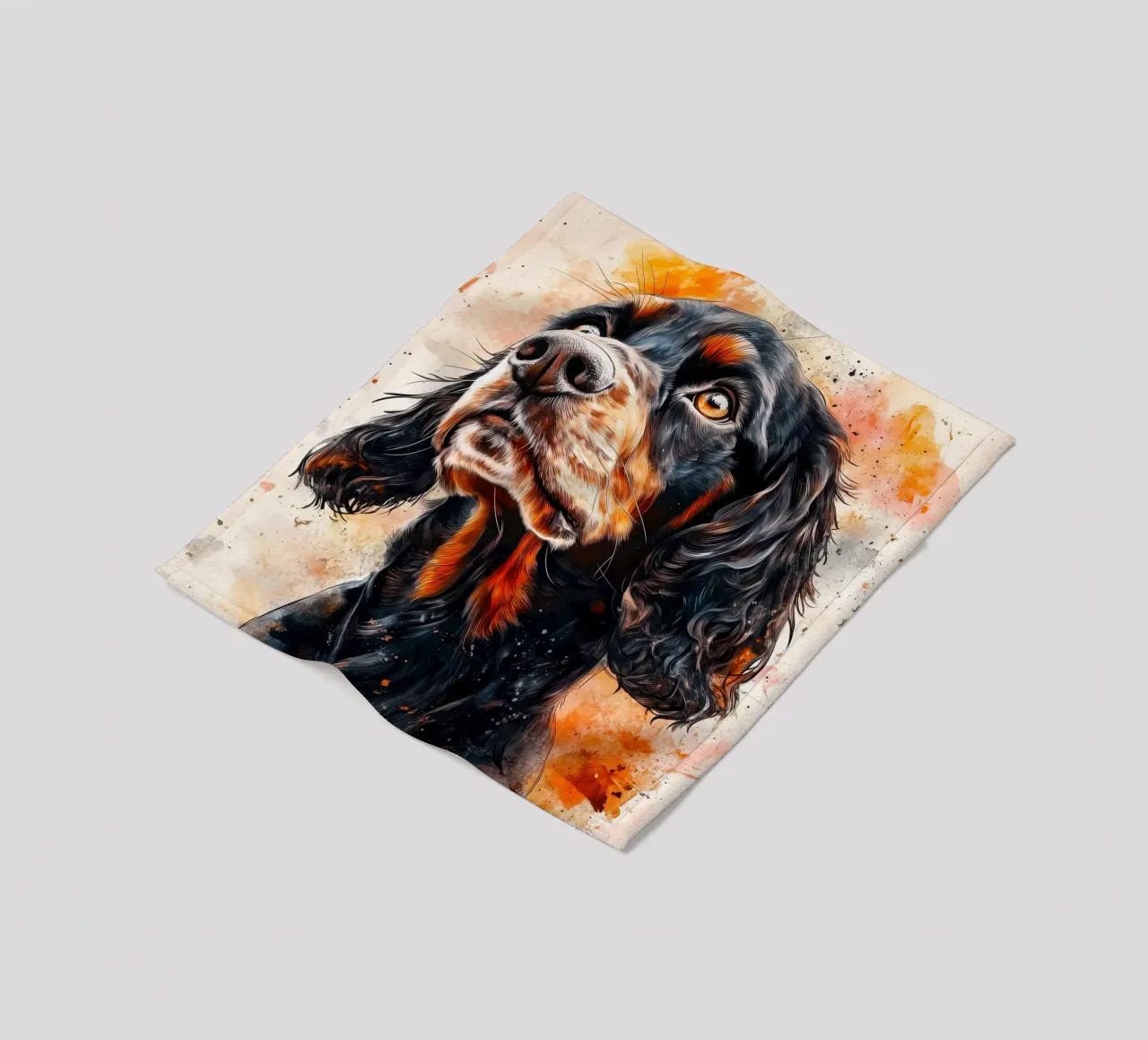 Cane cocker spaniel coperta in pile da Justyna Jaszke JBJart