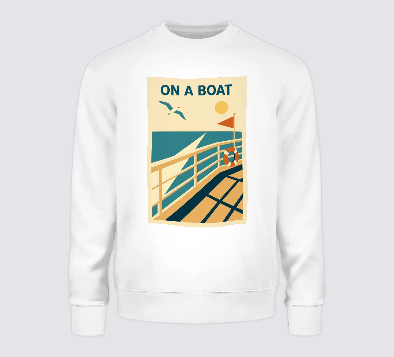 EN BARCO - Escapar en línea recta sudadera de Art Typo Essentiel
