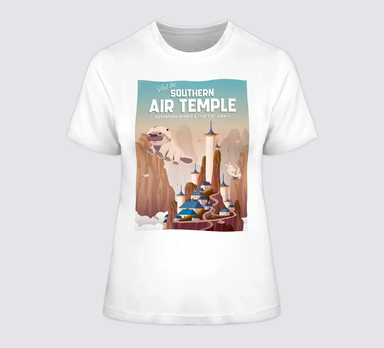 Der südliche Lufttempel Frauen T-Shirt von Alice Slatera