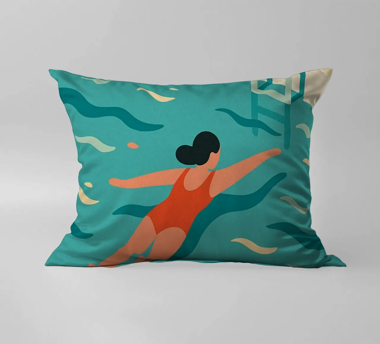 NUOTARE - Immergersi nella calma vintage cuscino da Art Typo Essentiel
