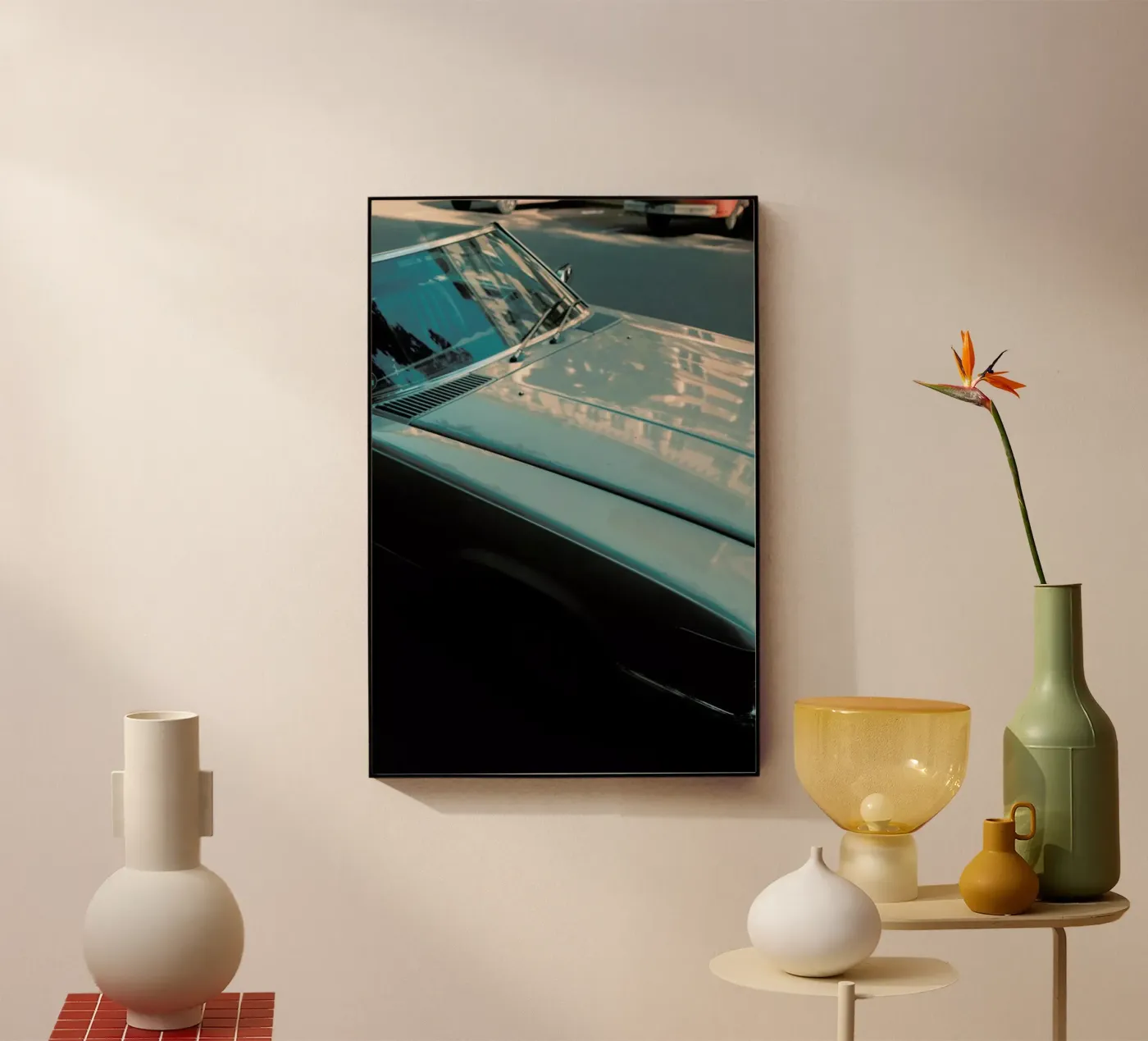 Oldtimer In The Sun Acryl-Glas von Sebastian Hilgetag