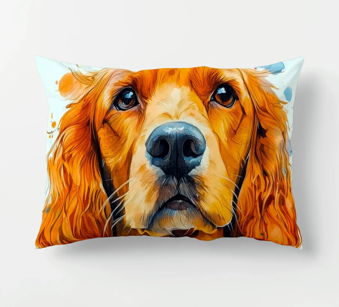 Dog cocker spaniel decorative cushion by Justyna Jaszke JBJart