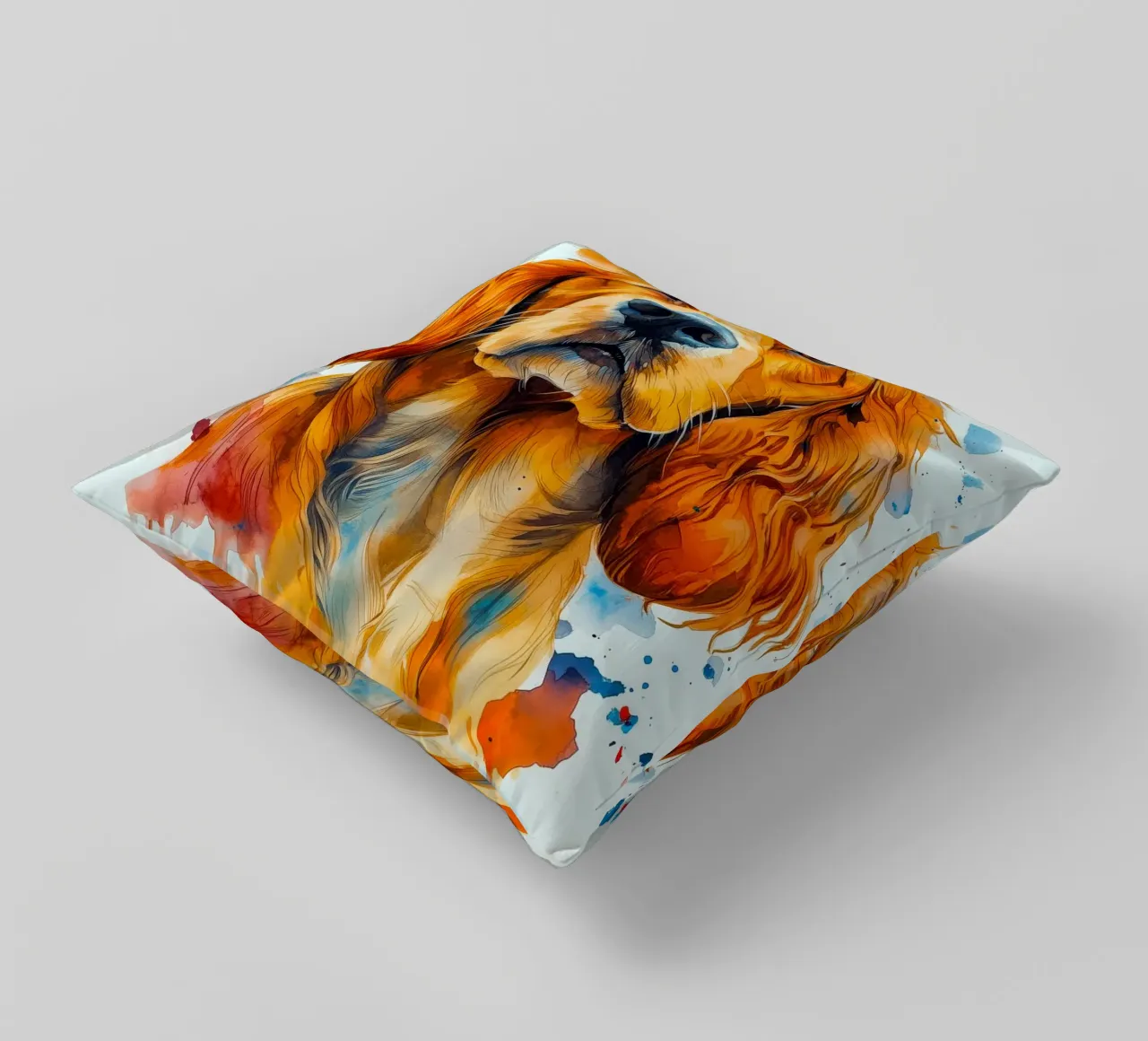 Dog cocker spaniel decorative cushion by Justyna Jaszke JBJart