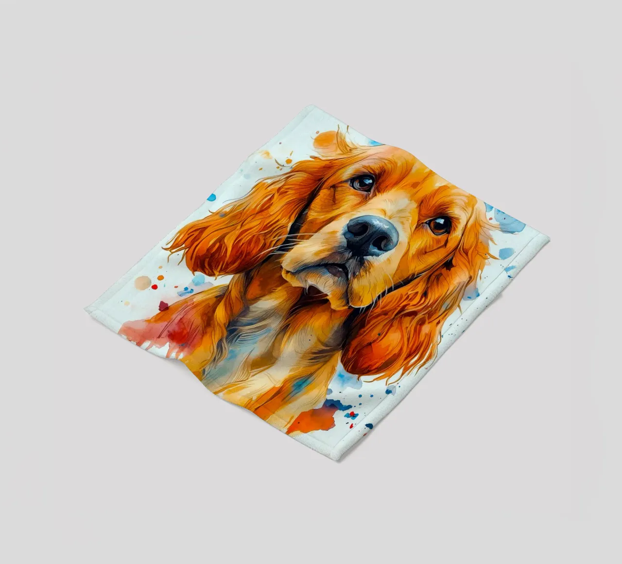 Cane cocker spaniel coperta in pile da Justyna Jaszke JBJart