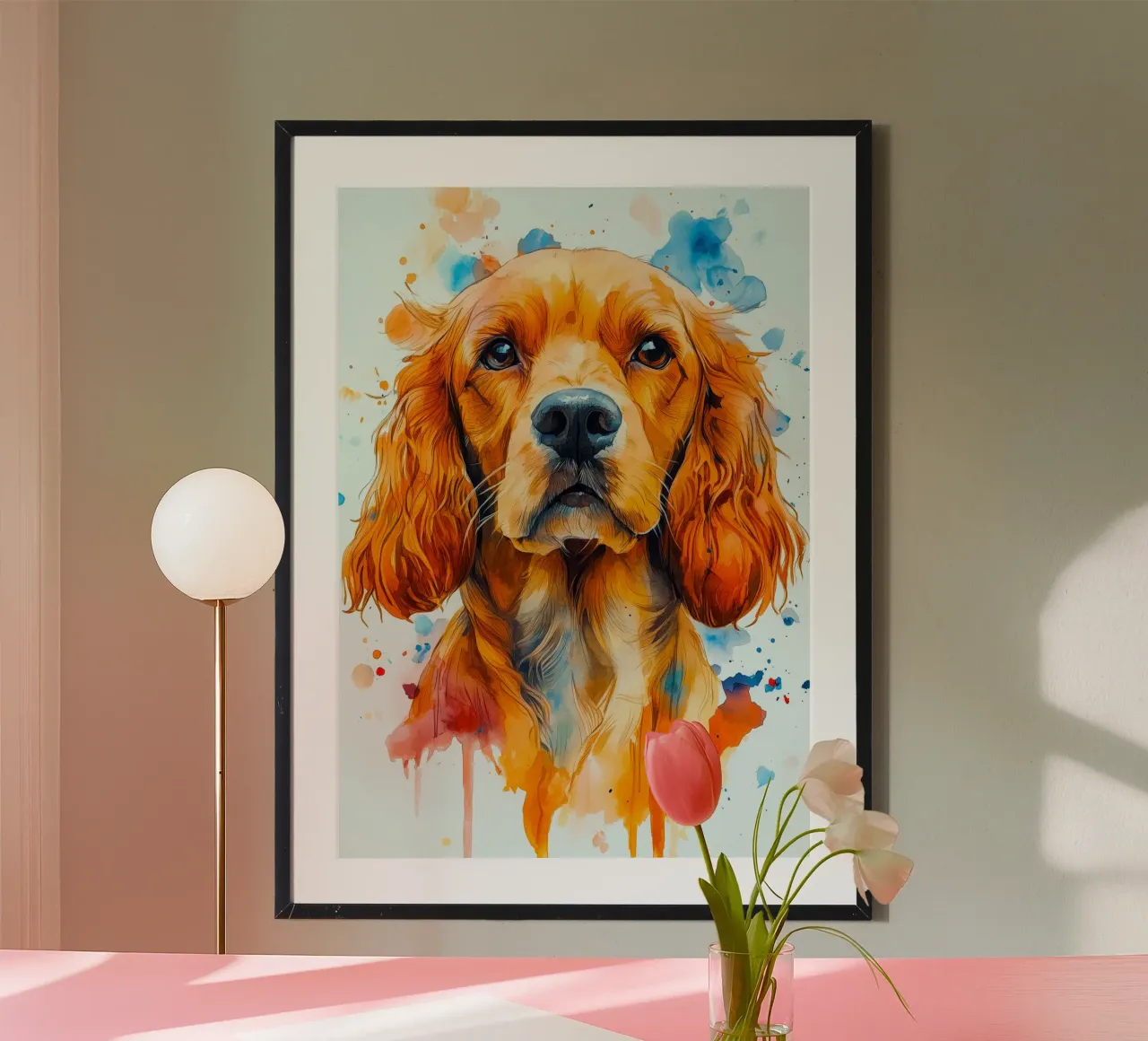 Cane cocker spaniel carta hahnemühle da Justyna Jaszke JBJart