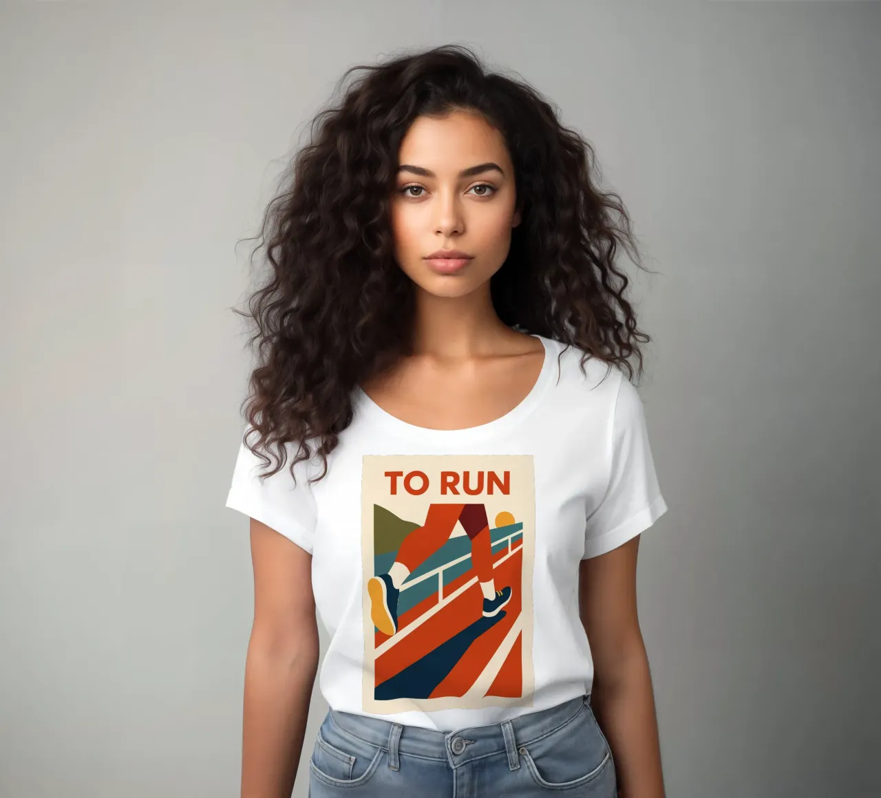 TO RUN - The poster that makes you want to go for it women's fitted t-shirt by Art Typo Essentiel