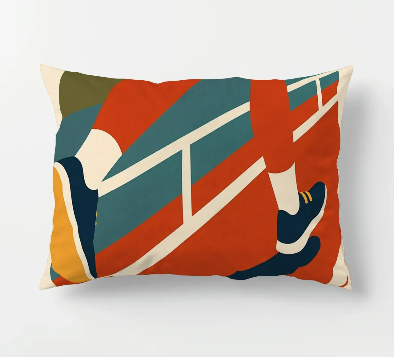 TO RUN - The poster that makes you want to go for it decorative cushion by Art Typo Essentiel