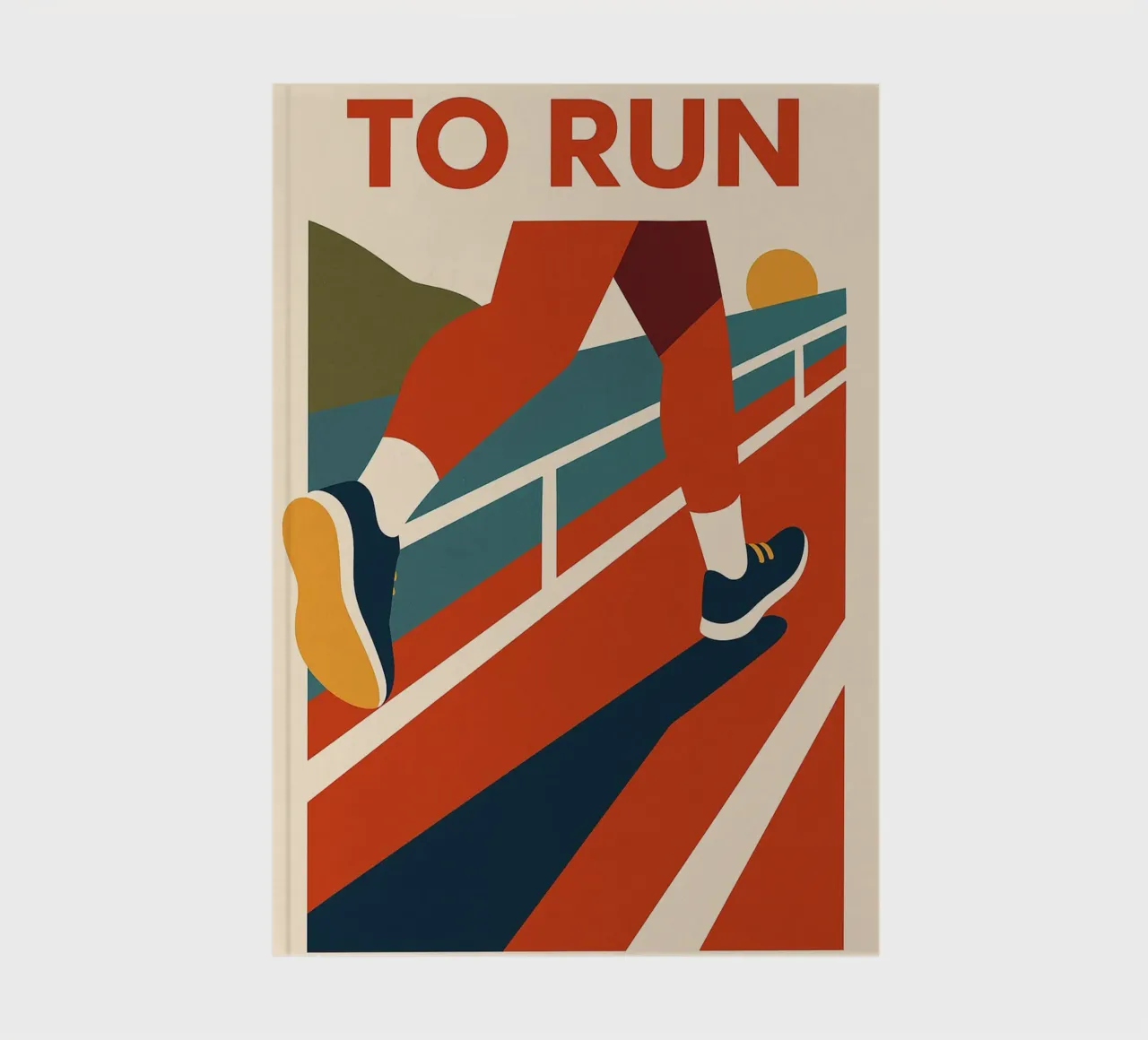 TO RUN - The poster that makes you want to go for it notebook by Art Typo Essentiel