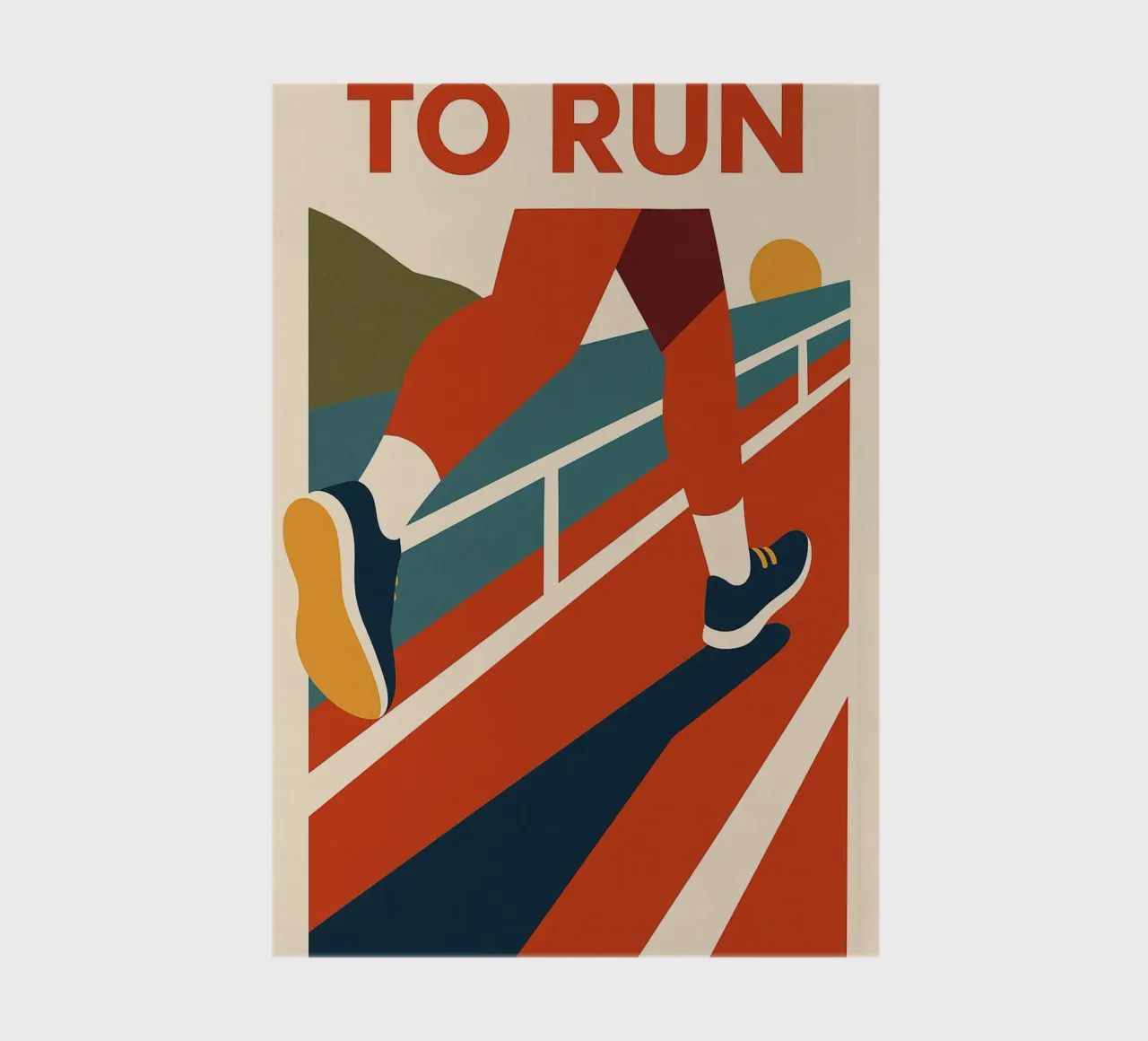 TO RUN - The poster that makes you want to go for it notebook by Art Typo Essentiel
