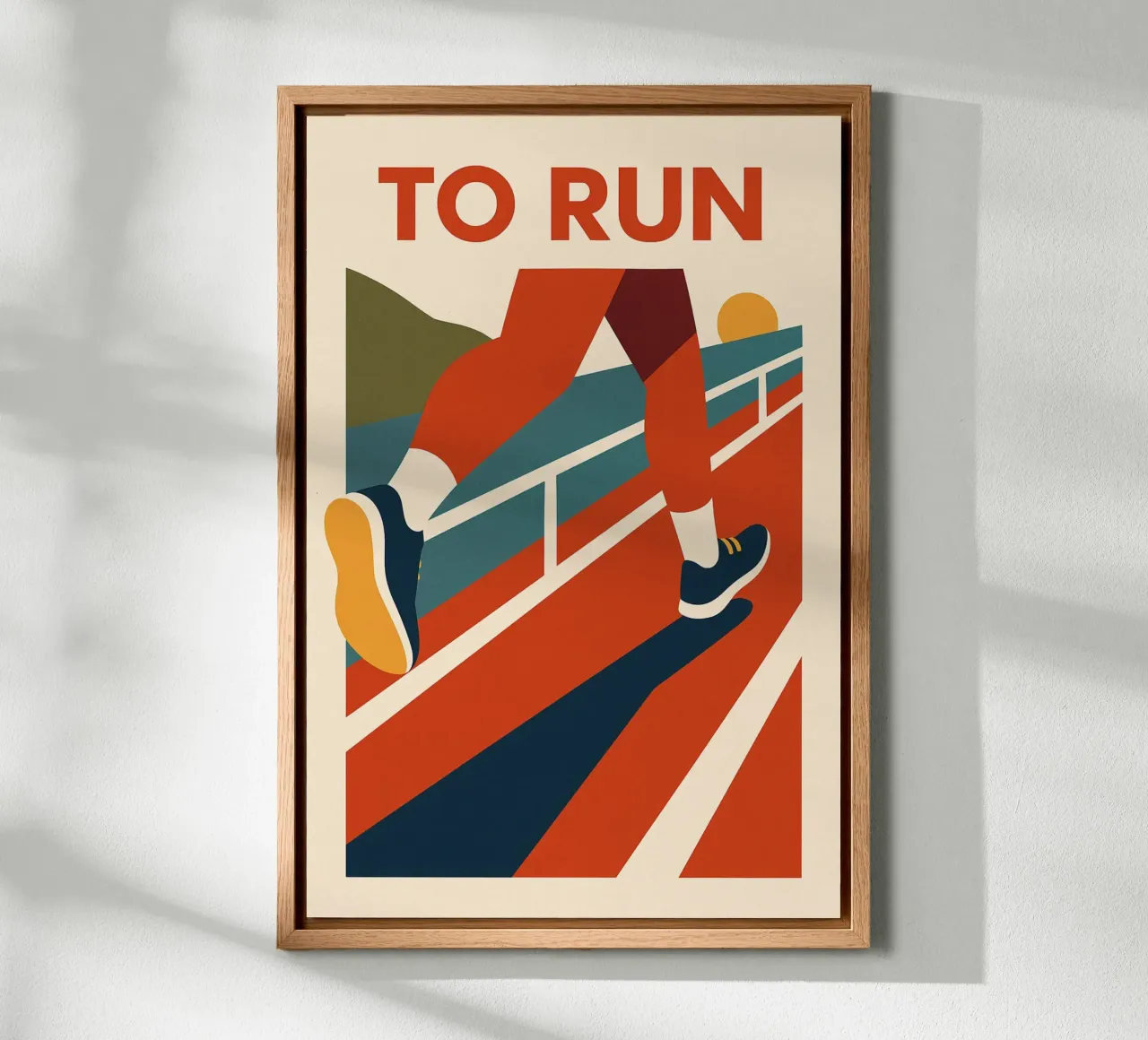 TO RUN - The poster that makes you want to go for it canvas by Art Typo Essentiel