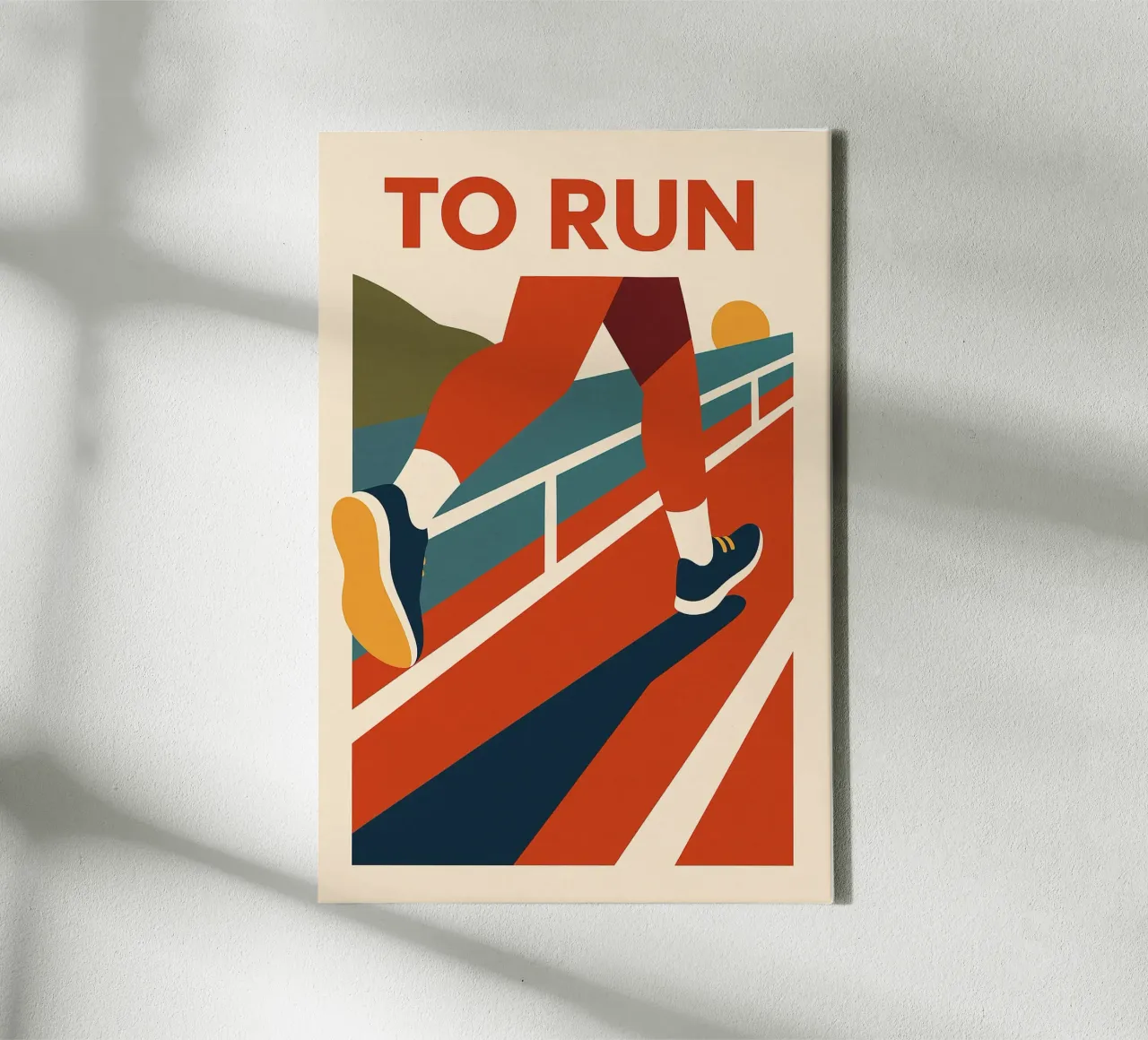 TO RUN - The poster that makes you want to go for it canvas by Art Typo Essentiel