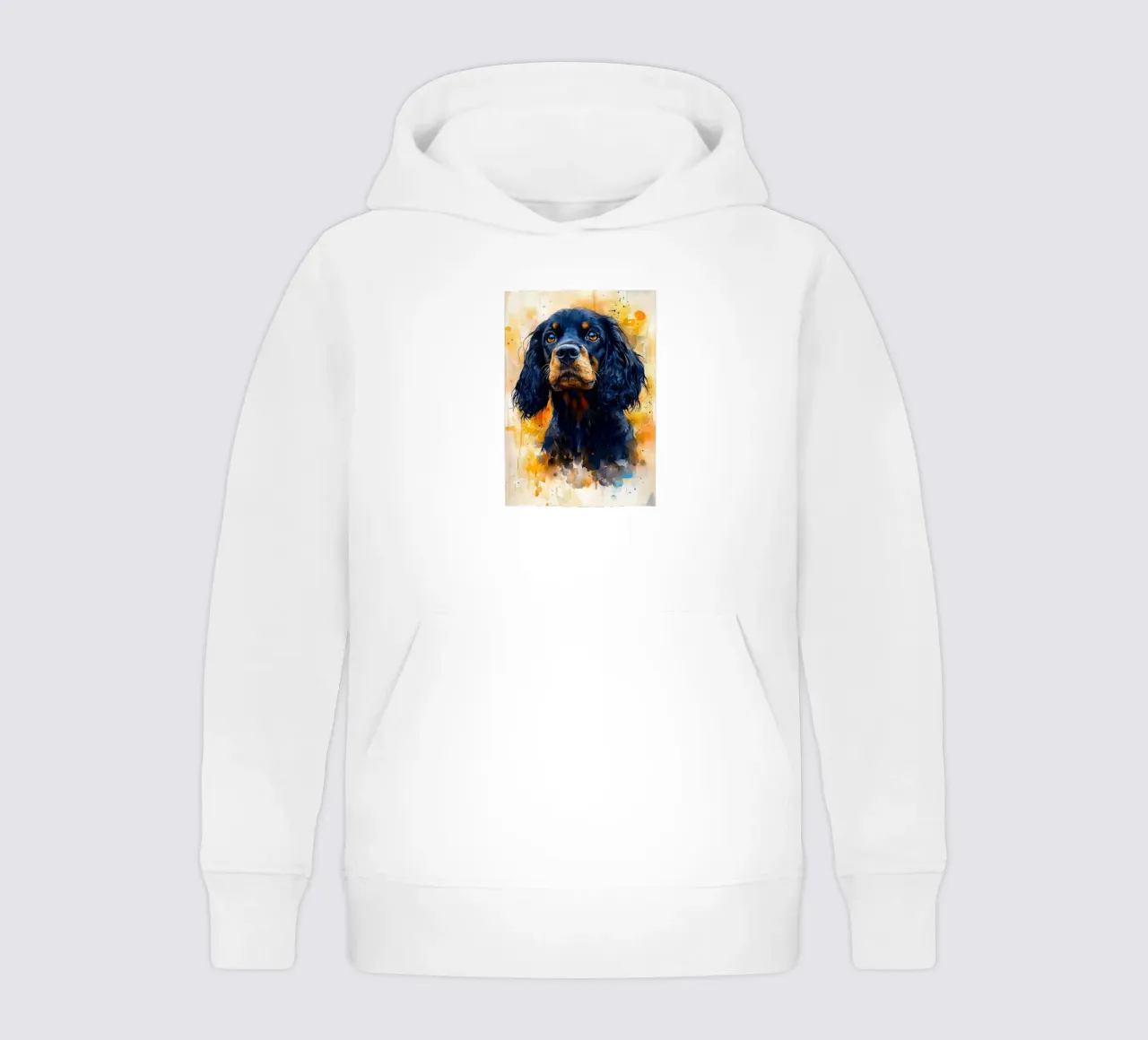 Dog cocker spaniel kids hoodie by Justyna Jaszke JBJart