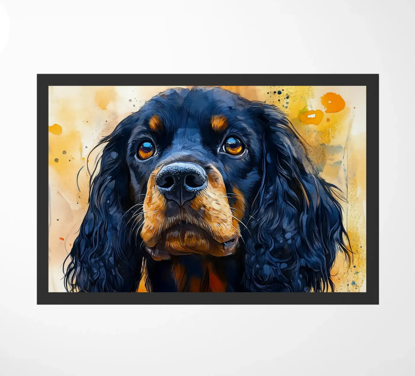 Dog cocker spaniel doormat by Justyna Jaszke JBJart