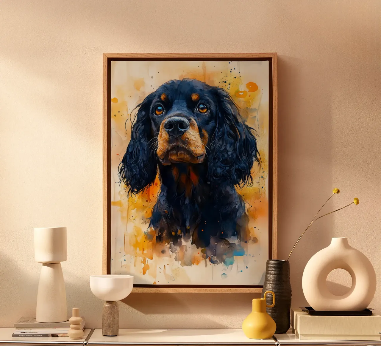 Cane cocker spaniel tela da Justyna Jaszke JBJart