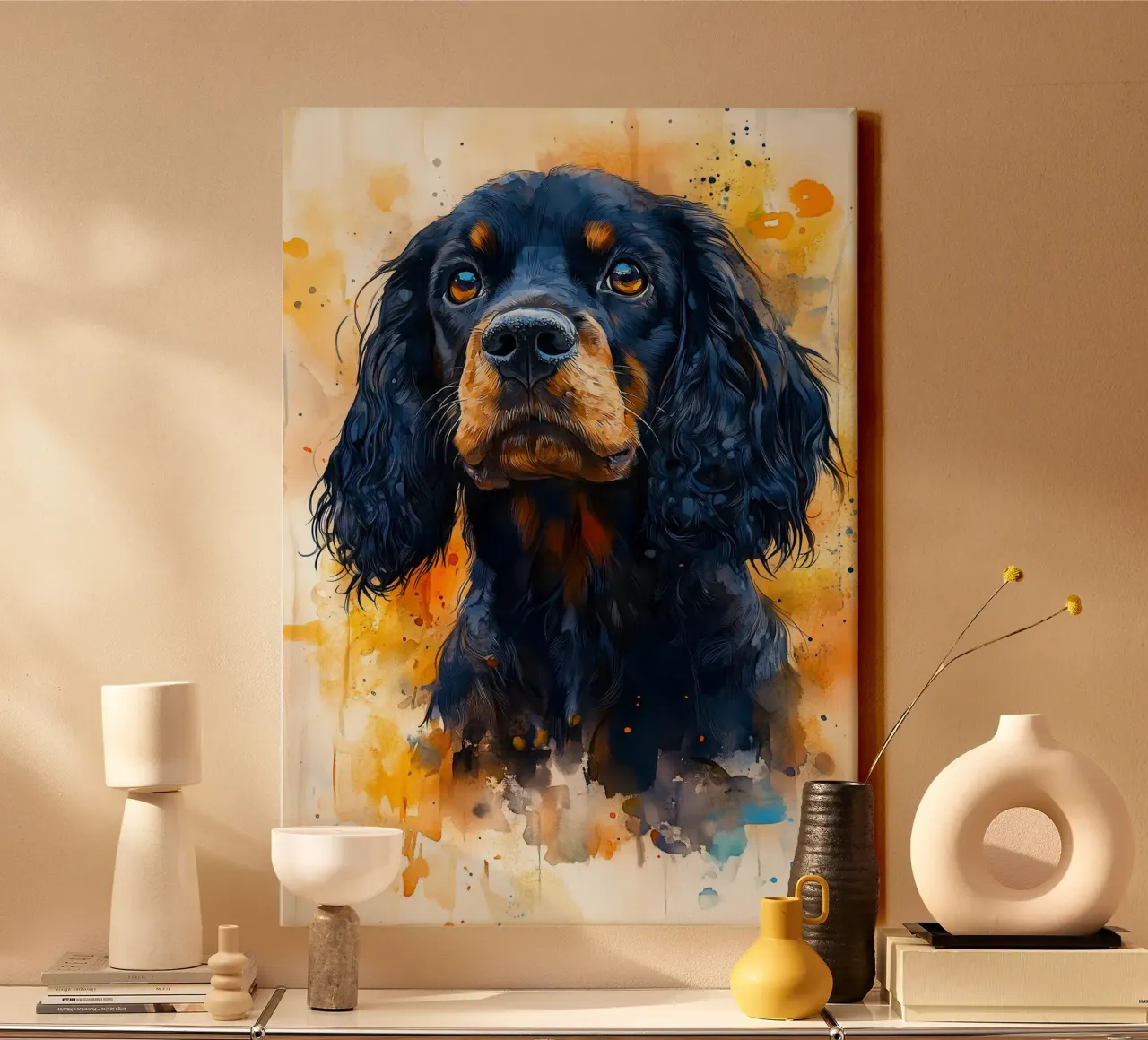 Cane cocker spaniel tela da Justyna Jaszke JBJart