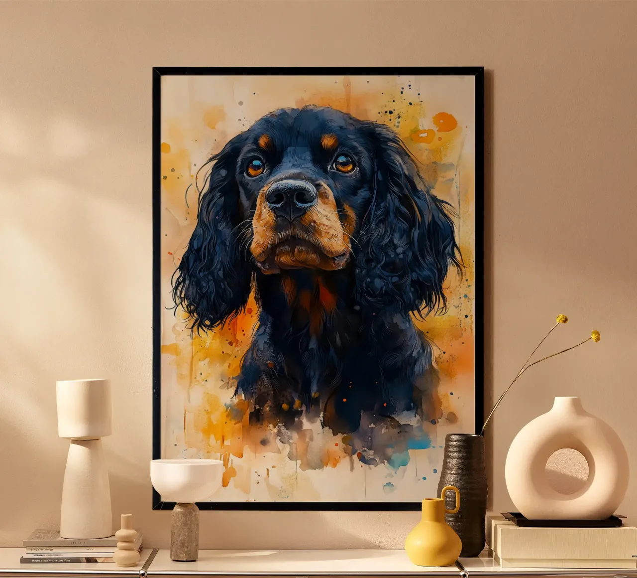 Dog cocker spaniel hahnemühle by Justyna Jaszke JBJart