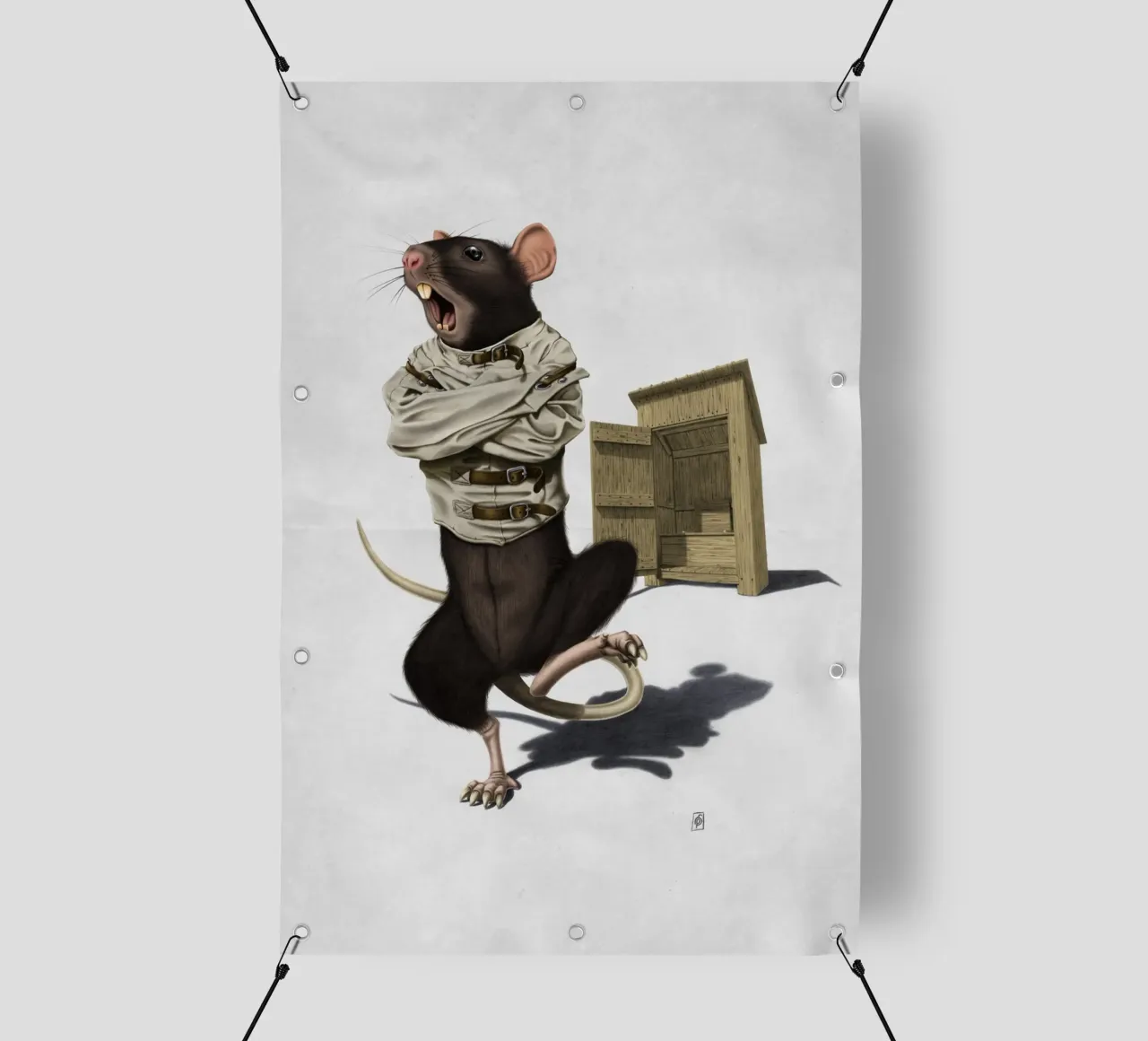 Shithouse (Wordless) telo in pvc da Rob Art | Illustration