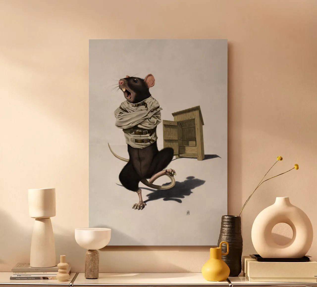 Shithouse (Wordless) alluminio dibond da Rob Art | Illustration