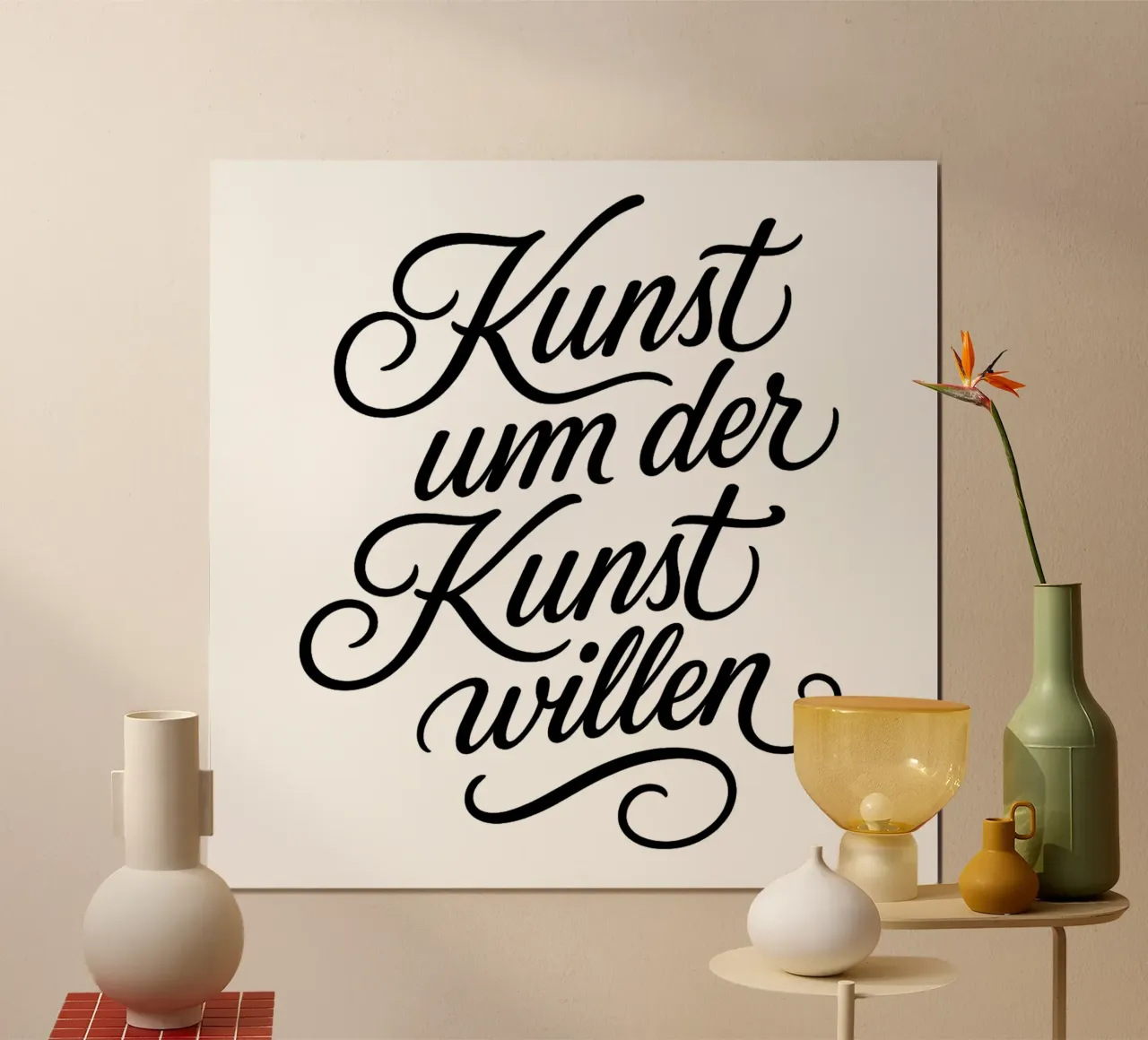 KUNST UM DER KUNST WILLEN poster con telaio in legno da Vintage Van Gogh