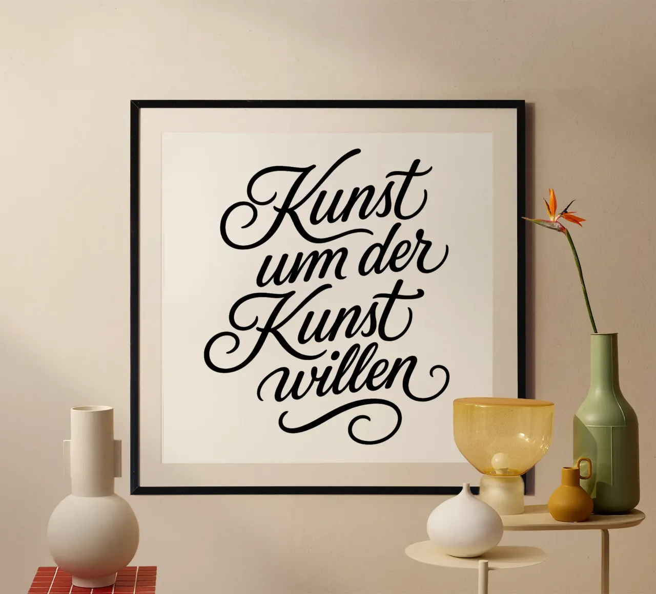 KUNST UM DER KUNST WILLEN poster con telaio in legno da Vintage Van Gogh