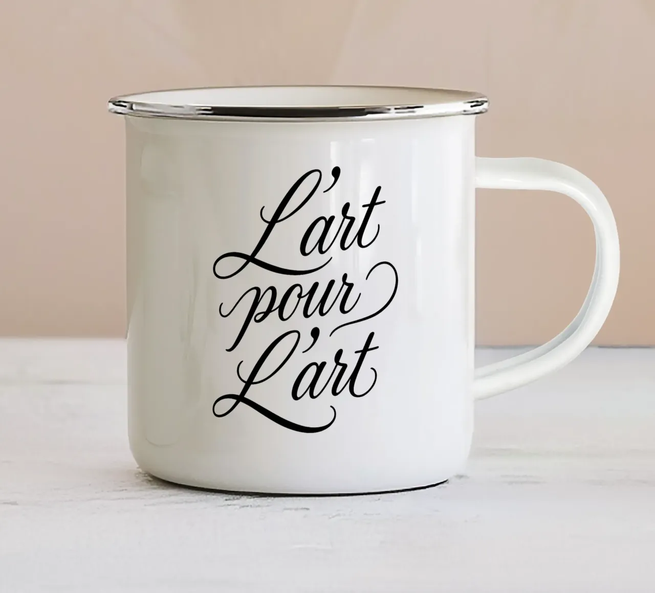 L´ART POUR L´ART tazza in smalto da Vintage Van Gogh