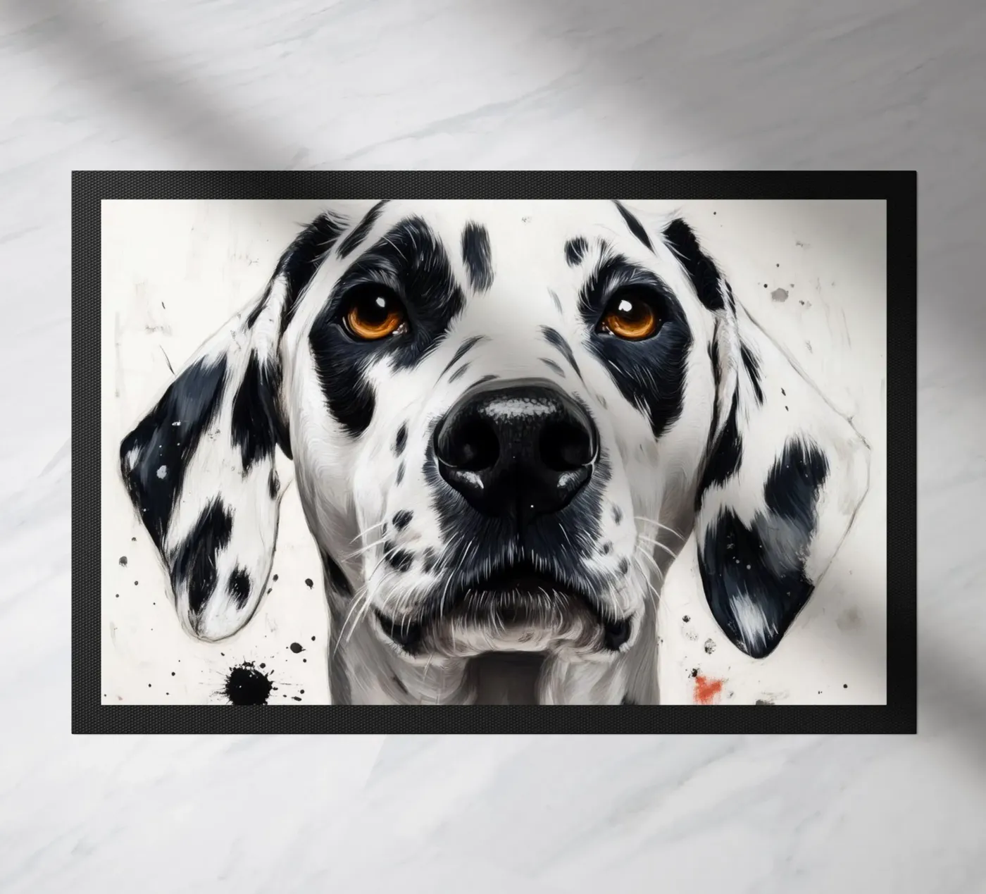 Dalmatian dog doormat by Justyna Jaszke JBJart