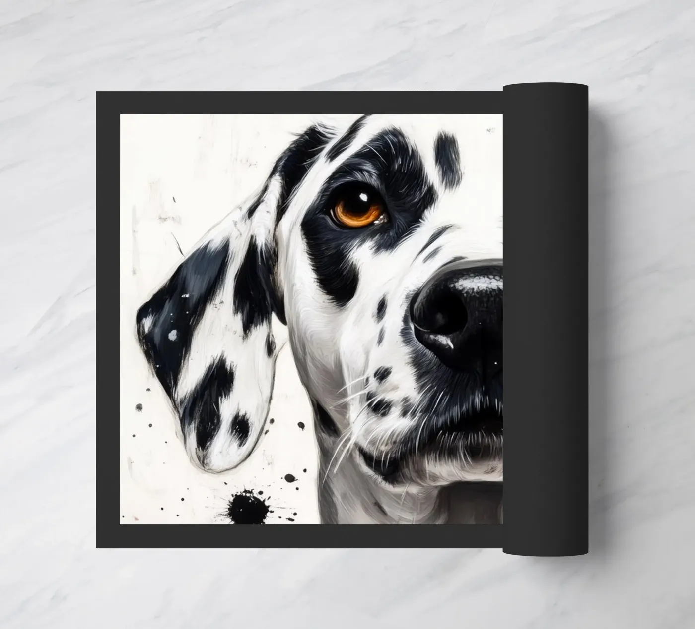 Dalmatian dog doormat by Justyna Jaszke JBJart