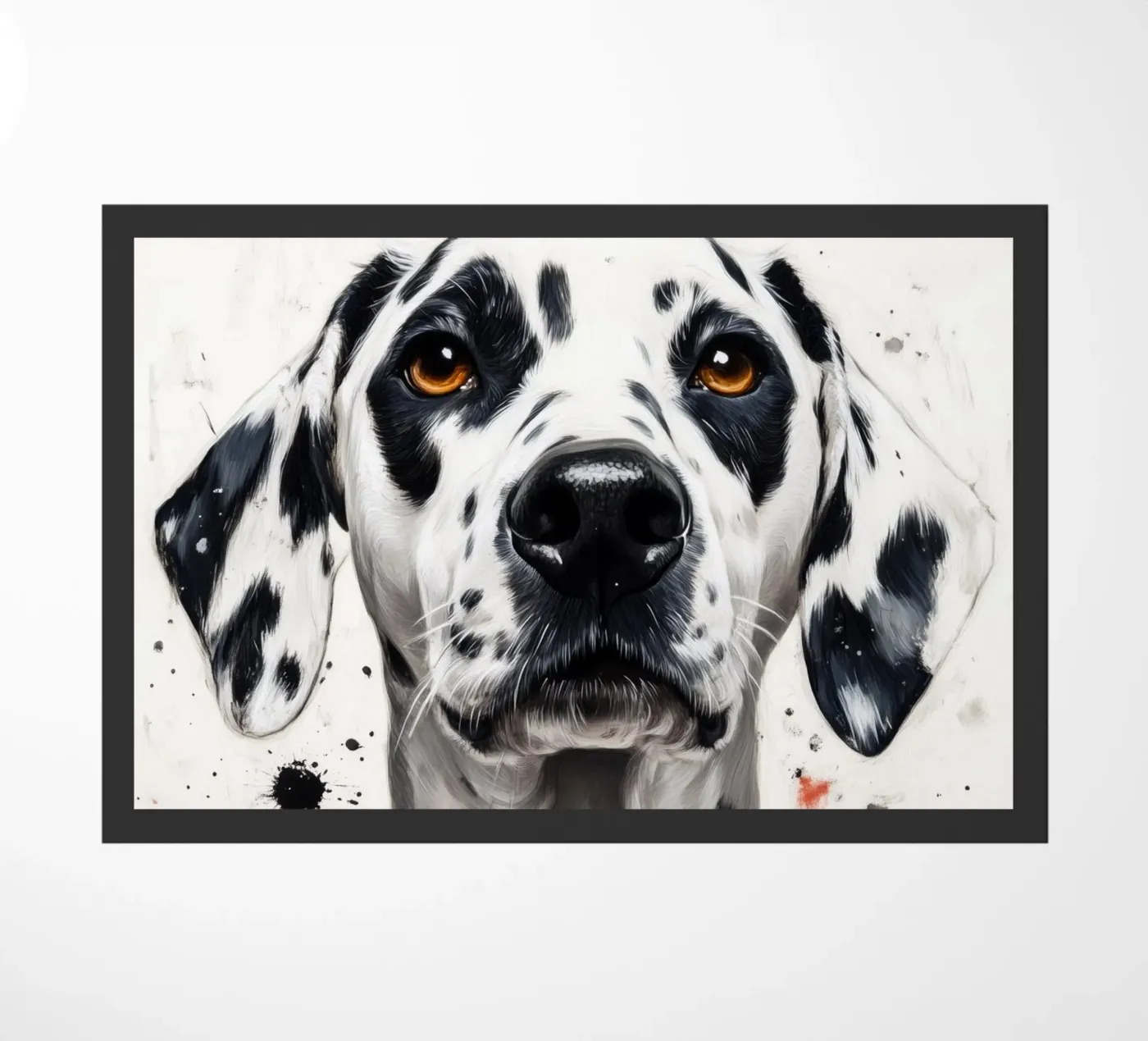 Dalmatian dog doormat by Justyna Jaszke JBJart