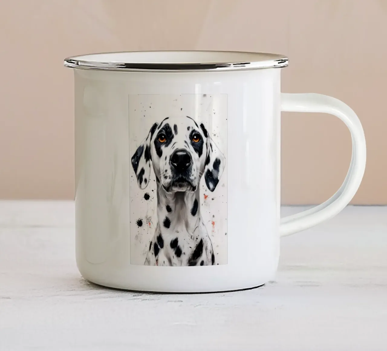 Cane dalmata tazza in smalto da Justyna Jaszke JBJart