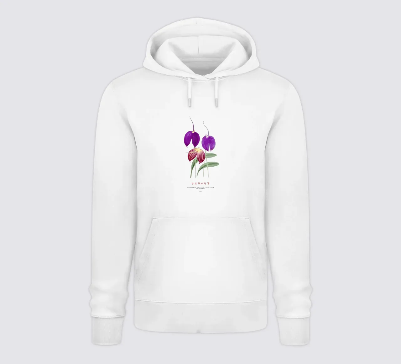 Fiori di Masdevallia d'epoca felpa con cappuccio da Vintagrafica