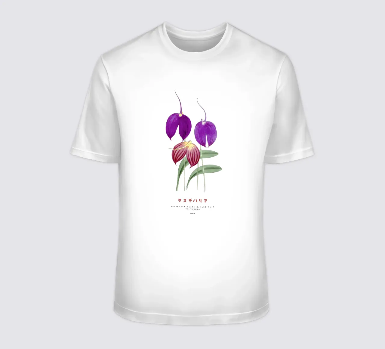 Fiori di Masdevallia d'epoca t-shirt da Vintagrafica