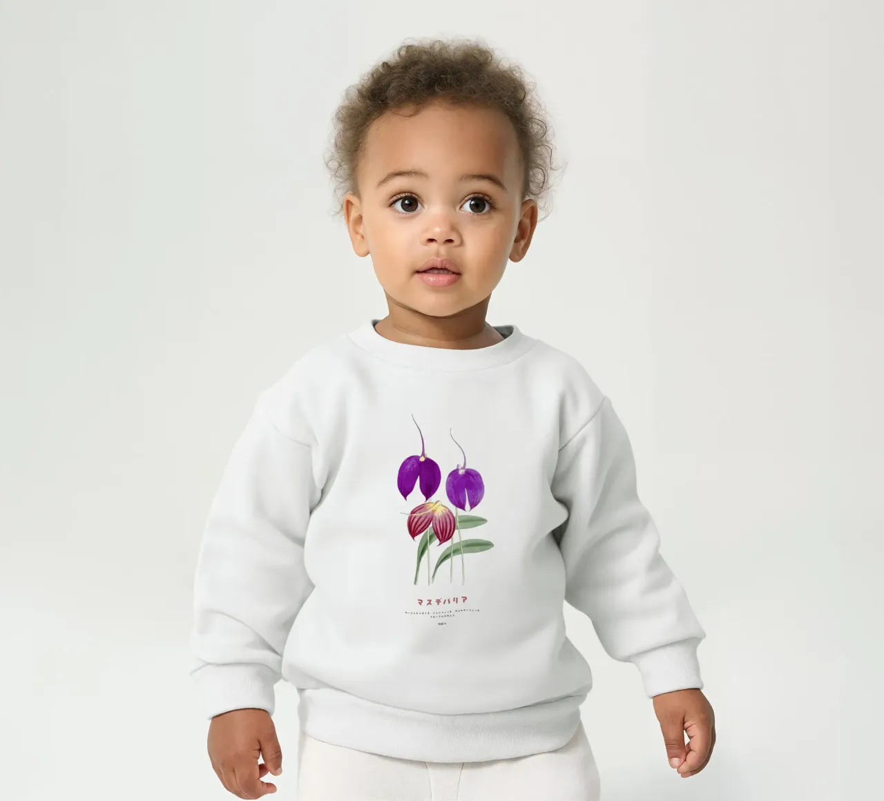 Fiori di Masdevallia d'epoca felpa neonato da Vintagrafica