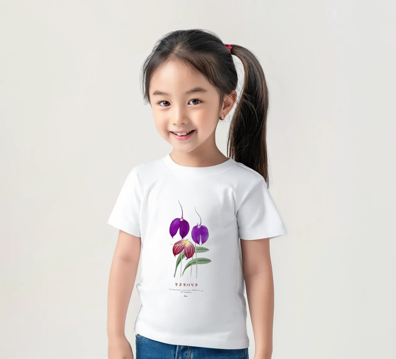 Vintage Masdevallia Flowers kids t-shirt by Vintagrafica