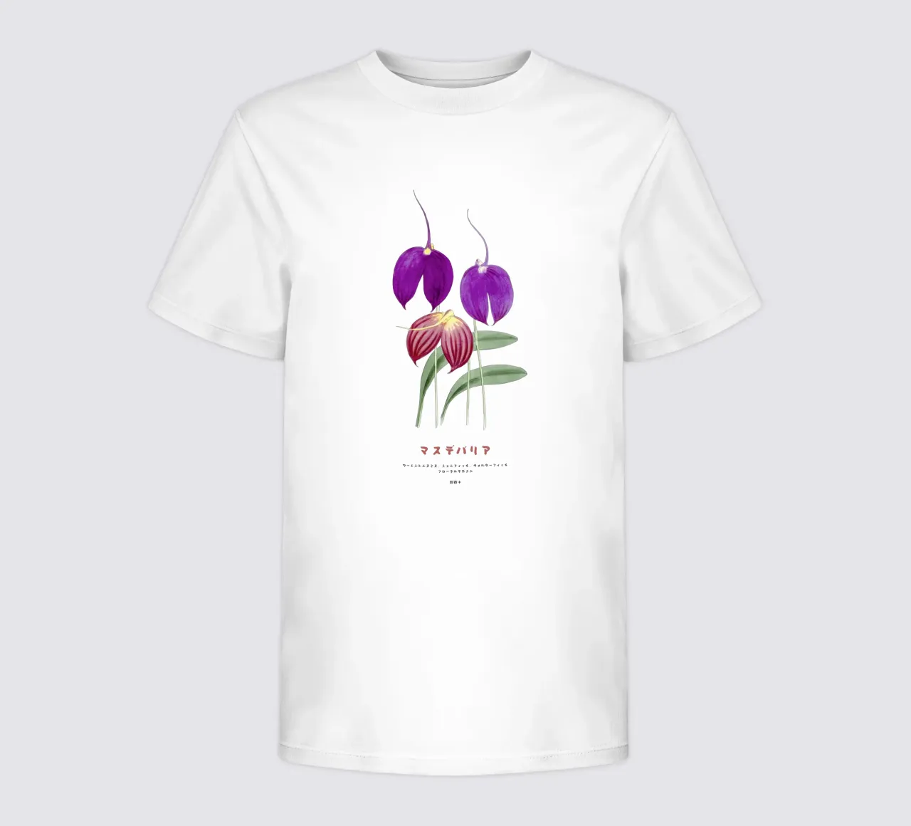Vintage Masdevallia Flowers kids t-shirt by Vintagrafica
