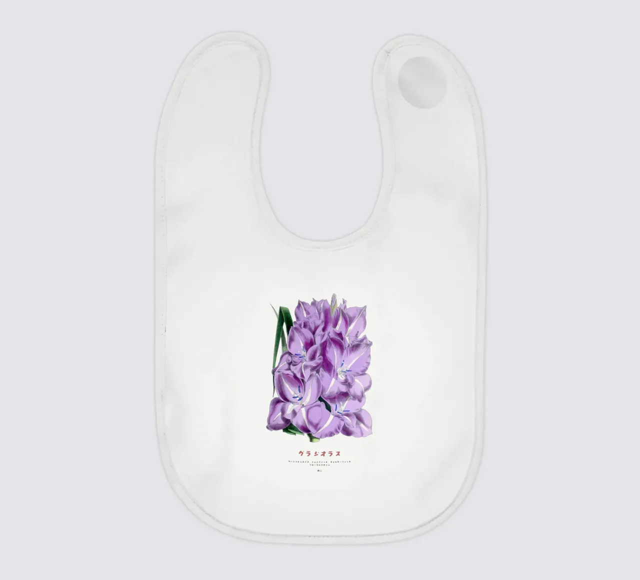 Grafico botanico giapponese del gladiolo bavaglino da Vintagrafica