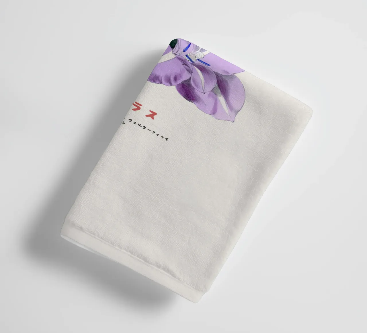 Grafico botanico giapponese del gladiolo asciugamano da bagno da Vintagrafica