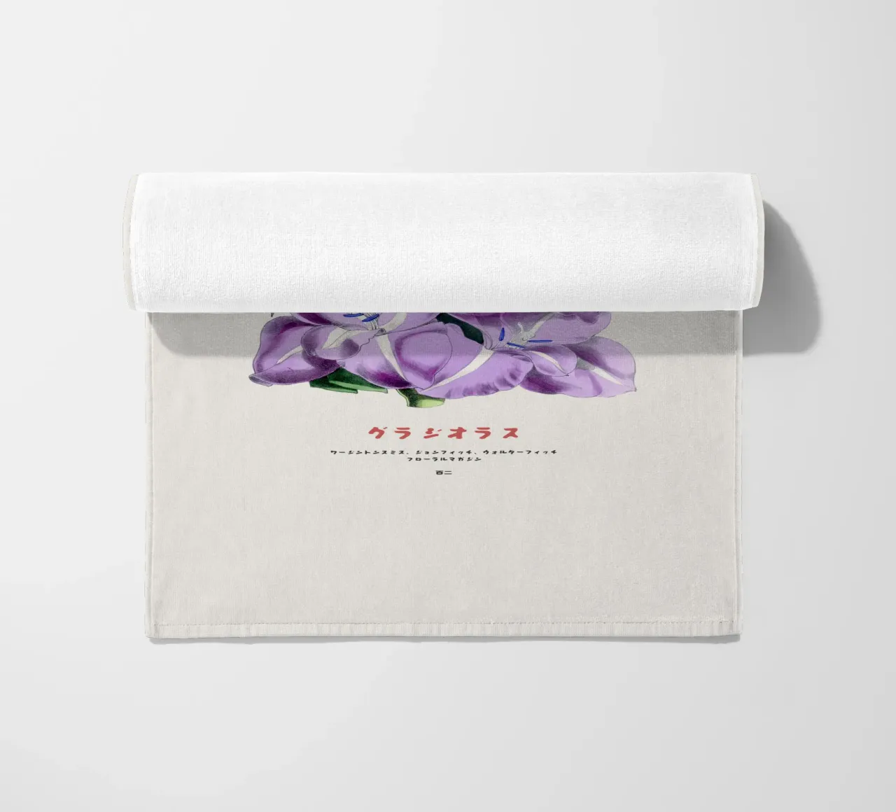 Grafico botanico giapponese del gladiolo telo mare da Vintagrafica