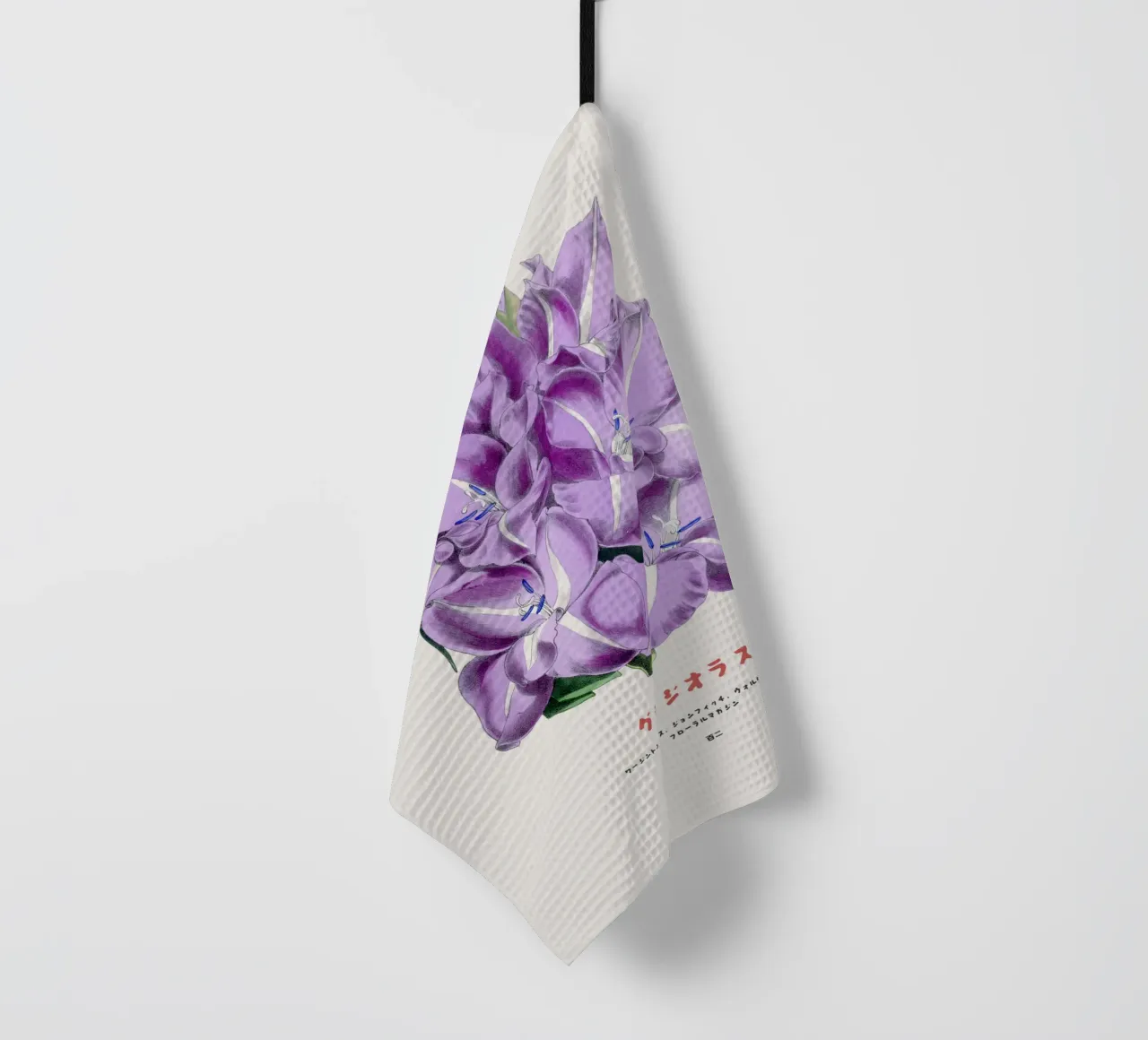 Grafico botanico giapponese del gladiolo canovaccio da cucina da Vintagrafica