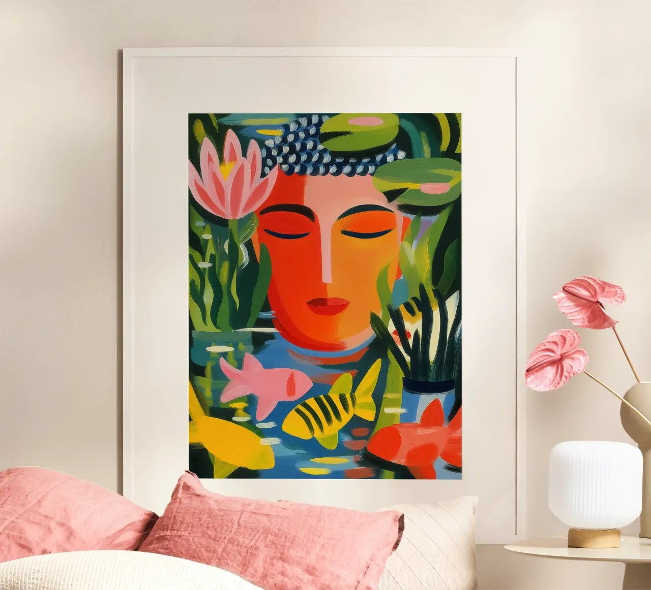 Buddha e il pesce | Il buddismo zen in veste fauve poster da Autofocus