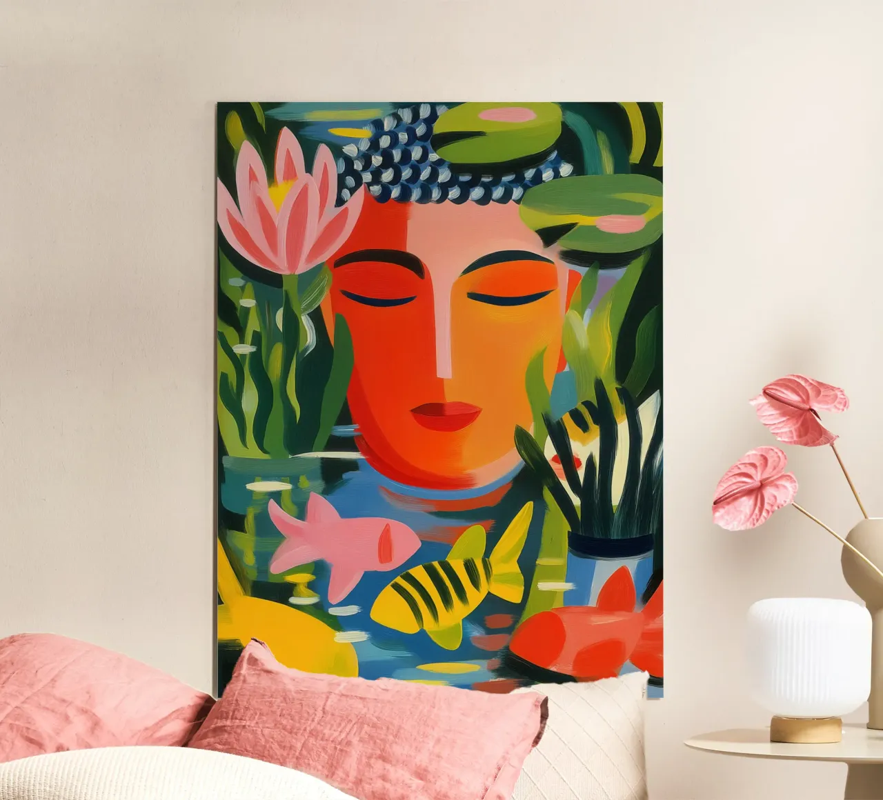 Buddha e il pesce | Il buddismo zen in veste fauve poster da Autofocus
