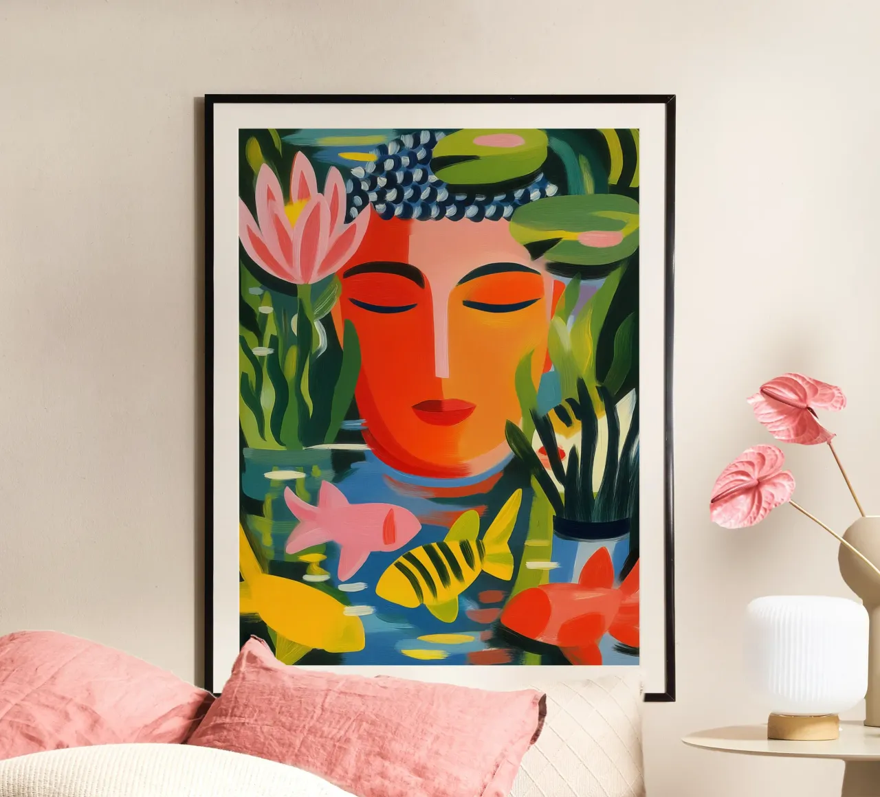 Buddha e il pesce | Il buddismo zen in veste fauve poster da Autofocus