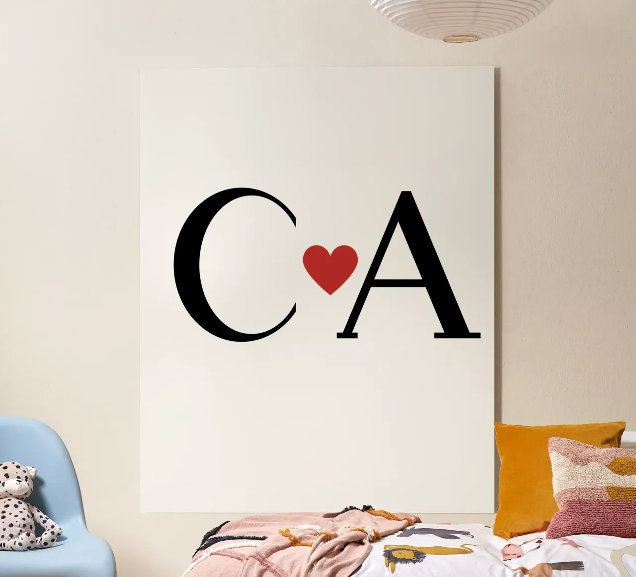 C and A initials - Love design for T-shirt & decoration acrylic glass by StrindesignStudio