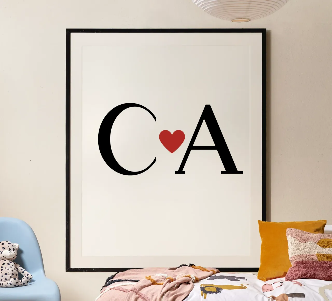 C und A Initialen – Liebe Design für T-Shirt & Deko Hahnemühle von StrindesignStudio