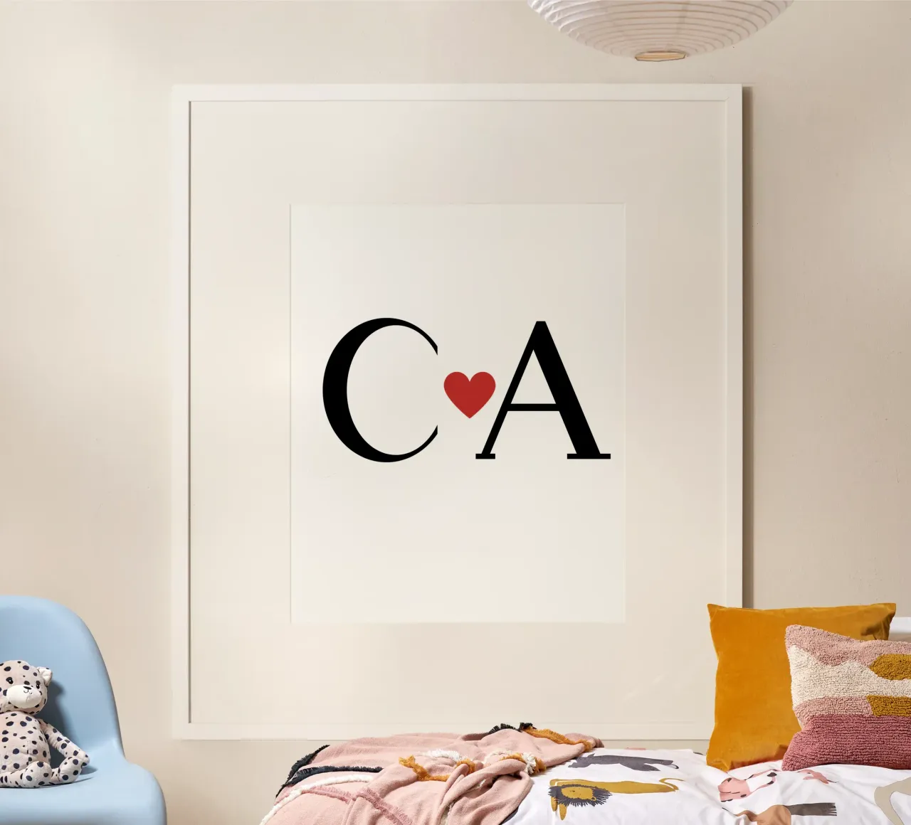 C und A Initialen – Liebe Design für T-Shirt & Deko Hahnemühle von StrindesignStudio
