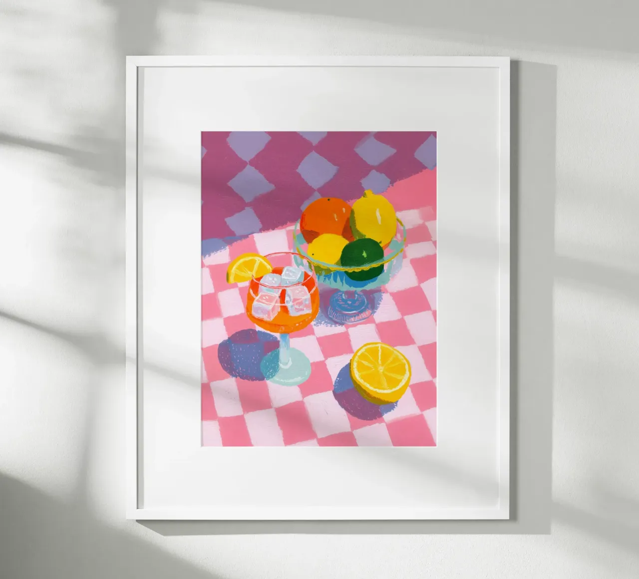 Magia della frutta con Aperol poster con telaio in alluminio da Carinaprint
