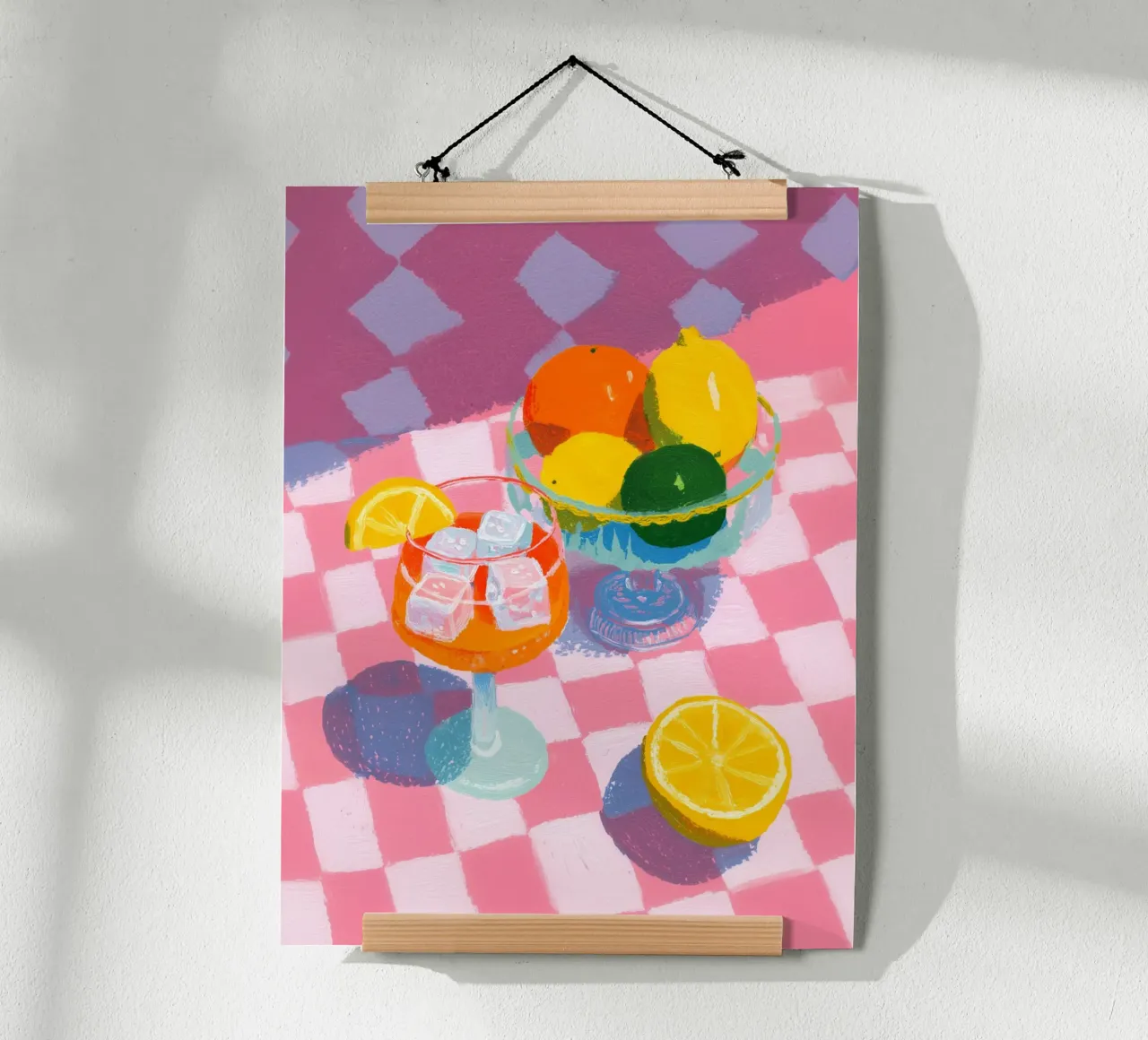 Magia della frutta con Aperol poster con telaio in alluminio da Carinaprint