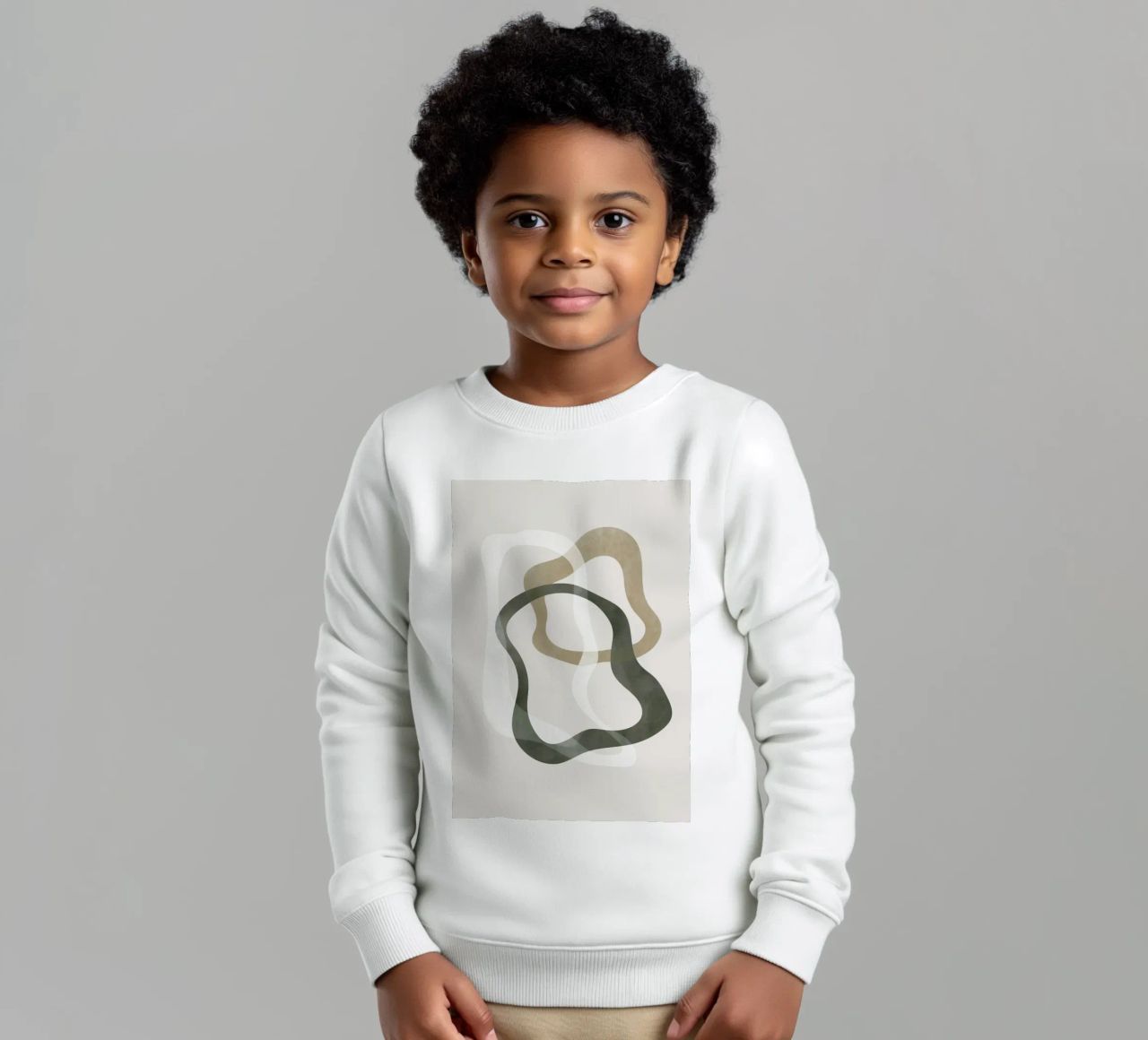 Forme astratte verdi No2 Print felpa bambino da weimann shop